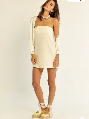 💜 Free People Lavender Strapless Mini Dress – NWT